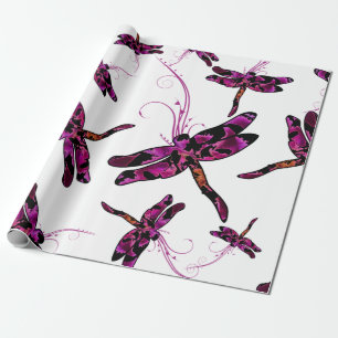 Whimsical Dragonflies Wrapping Paper