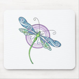Whimsical Dragonfly Mouse Mat