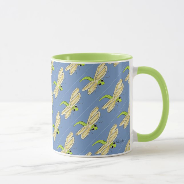 Whimsical Dragonfly Mug (Right)