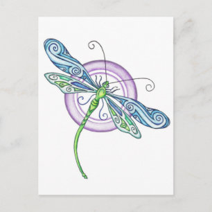 Whimsical Dragonfly Postcard