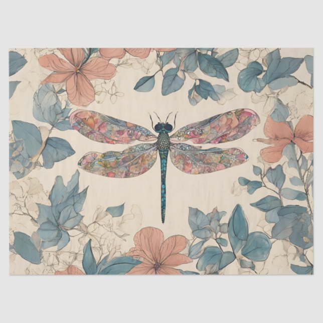 Whimsical Dragonfly Tissue Paper (Front)