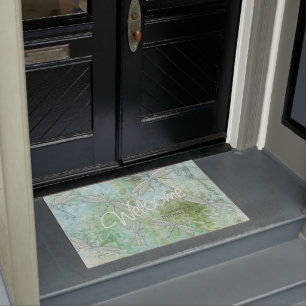 Whimsical Dragonfly Welcome Door Mat