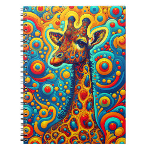 Whimsical Dream Giraffe –  Safari Pattern Notebook