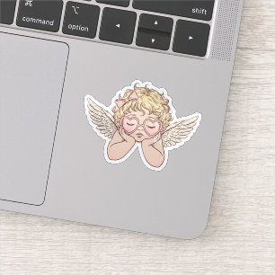 Whimsical Dreamscape Cherub with Hear