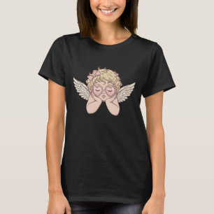 Whimsical Dreamscape Cherub with Hear T-Shirt
