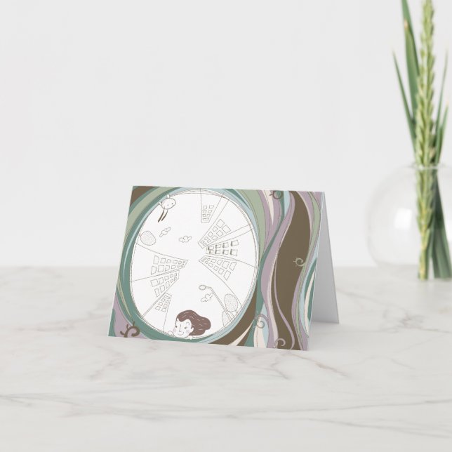 Whimsical Dreamscapes Quote 4 Greeting Card (Front)