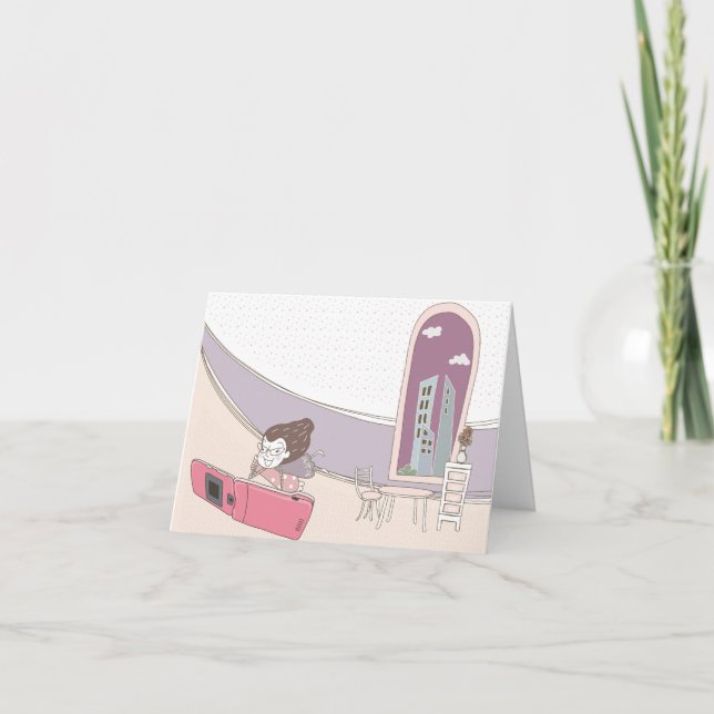 Whimsical Dreamscapes Quote 6 Greeting Card (Front)