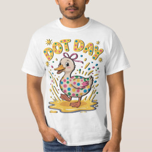 Whimsical Duck Dot Day Kids T-Shirt – Playful Polk