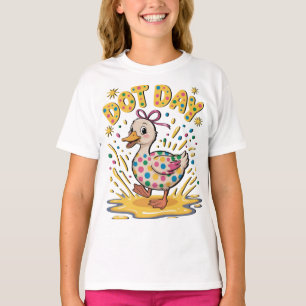 Whimsical Duck Dot Day Kids T-Shirt – Playful Polk