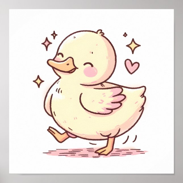 Whimsical Duck Poster (Front)