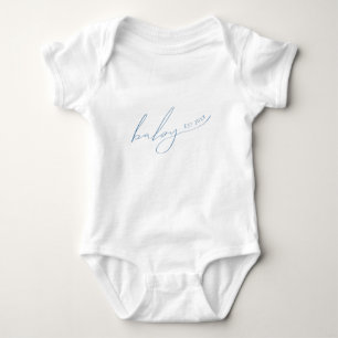 Whimsical Dusty Blue Baby Est Bodysuit