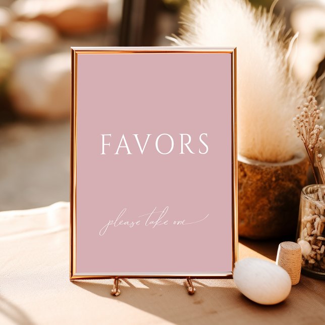 Whimsical Dusty Rose Baby Shower Favours Sign (Creator Uploaded)