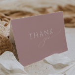 Whimsical Dusty Rose Folded Baby Shower Thank You Card<br><div class="desc">Introducing our whimsical dusty rose folded baby shower thank you card, perfect for your simple modern boho spring or summer celebration! This card has a blush, light-hearted, boho-chic vibe with elegant calligraphy and a delicate minimalist design, making it ideal for girls. Plus, it's editable, so you can add your own...</div>