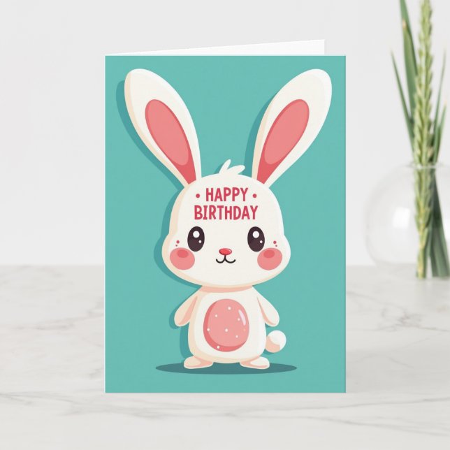 Whimsical Ears Birthday Card (Front)