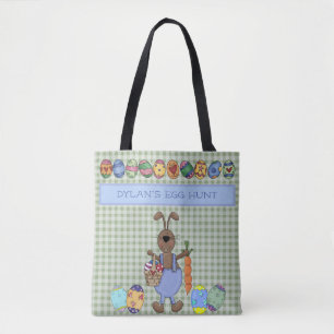 Whimsical Easter Bunny - Easter Egg Hunt Tote Bag 