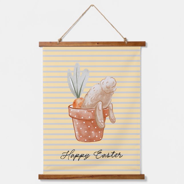 Whimsical Easter Bunny Hanging Tapestry (Front)