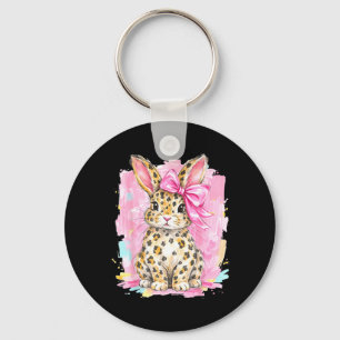 Whimsical Easter Bunny Key Ring