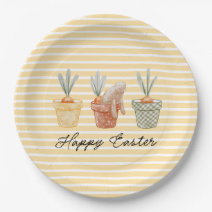 Whimsical Easter Bunny Paper Plate