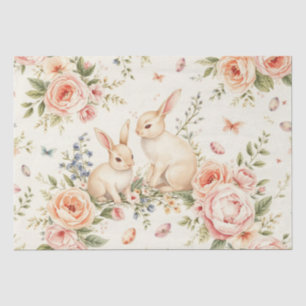 Whimsical Easter Bunny Watercolor Tissue Paper