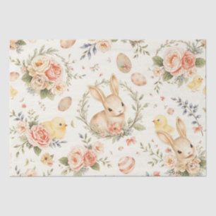 Whimsical Easter Bunny Watercolor Tissue Paper