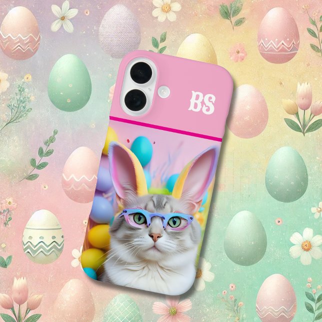 Whimsical Easter Cat with Bunny Ears Case-Mate iPhone Case (Creator Uploaded)