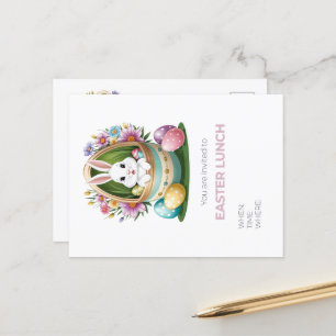 Whimsical Easter Egg Hunt: Bunny Postcard