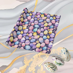 Whimsical Easter Eggs Watercolor Vibrant Purple Wrapping Paper