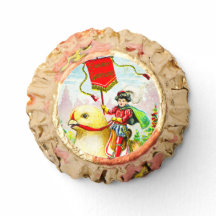 Whimsical Easter Greetings: Rider on Giant Chick