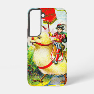 Whimsical Easter Greetings: Rider on Giant Chick Samsung Galaxy Case