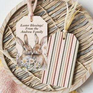 Whimsical Easter Pastel Custom Bunny Gift Tags