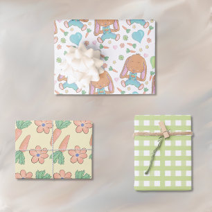 Whimsical Easter Wrapping Paper Flat Sheet