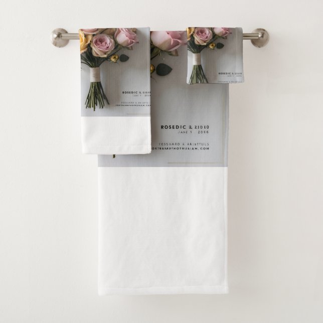 Whimsical Elegance: A Portrait-Inspired Wedding In Bath Towel Set (Insitu)