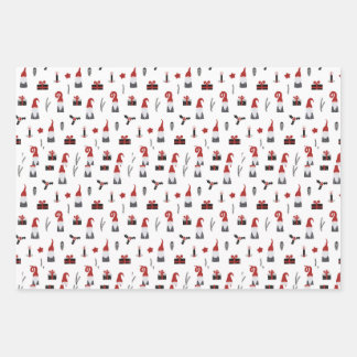 "Whimsical Elegance Wrapping Paper Sheet