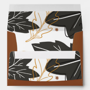 Whimsical Elegant Autumn Fall Wedding Invitation Envelopes