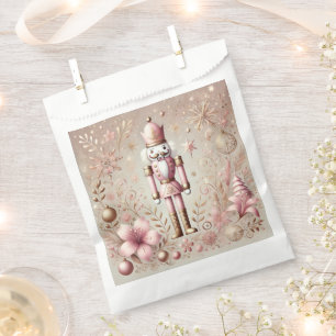 Whimsical Elegant Pink & Gold Pastel Nutcracker Favour Bags