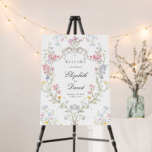 Whimsical Elegant Rococo Floral Crest Wedding