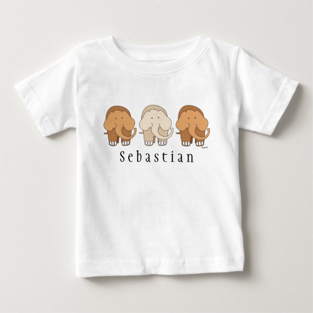 Whimsical Elephant  Baby T-Shirt (Front)