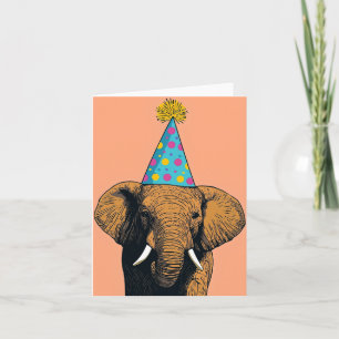 Whimsical Elephant Birthday Card – Fun Celebration