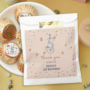 Whimsical Elephant Circus Birthday Party Gift Favour Bags