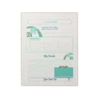 Whimsical Elephant To Do List Planner Notepad