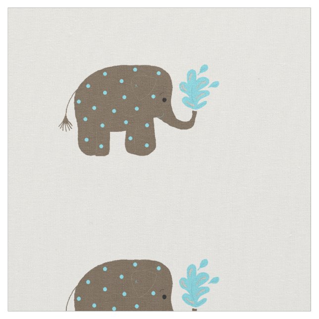 Whimsical Elephants Fabric (Close Up)