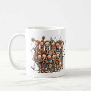 Whimsical Eleven Pipers Piping Christmas 11oz Coffee Mug