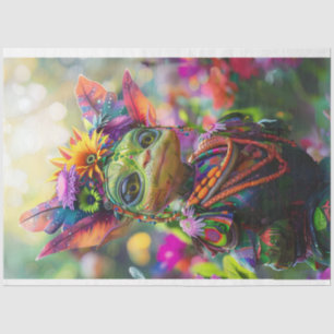 Whimsical Elf Fairy Multicolored Decoupage Tissue Paper