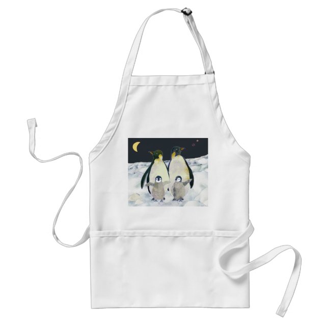 Whimsical Emperor Penguins Standard Apron (Front)