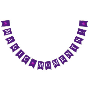 Whimsical Enchant Magic Purple Halloween Birthday Bunting