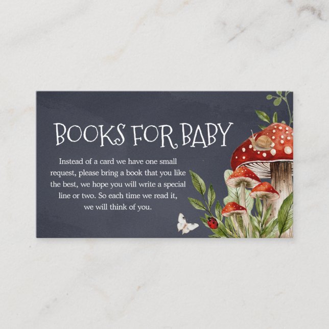 Whimsical Enchanted Forest Books for Baby Enclosure Card (Front)