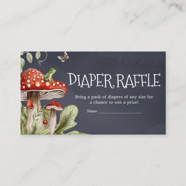 Whimsical Enchanted Forest Diaper Raffle Enclosure Card (Front)