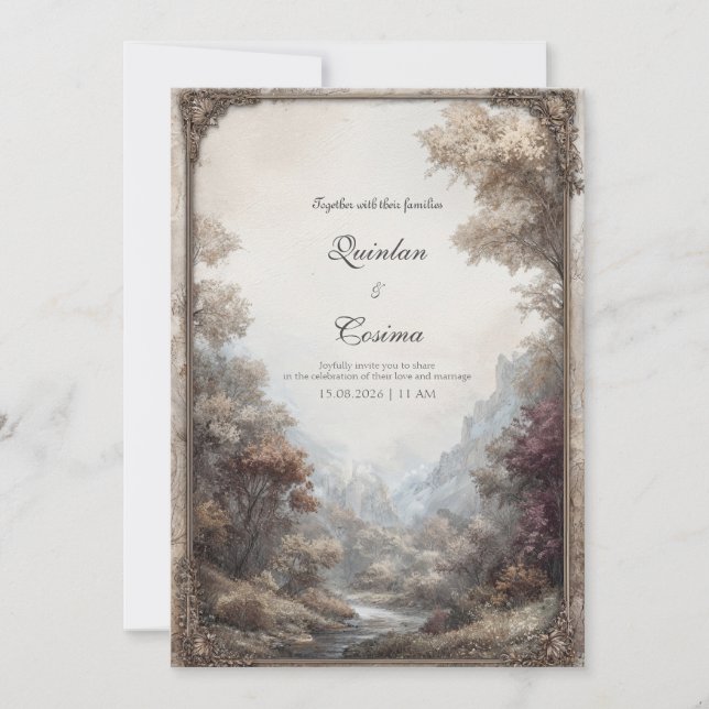 Whimsical Enchanted Forest Wedding  Invitation (Front)