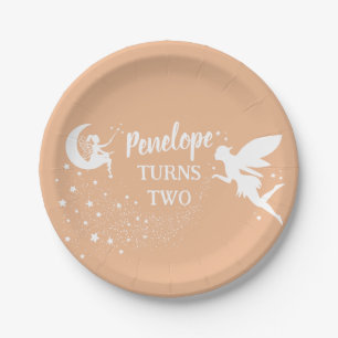 Whimsical Enchanted Pastel Fairy Themed Party Paper Plate