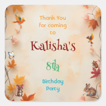 Whimsical Encnhanted Autumn Forest Thank You